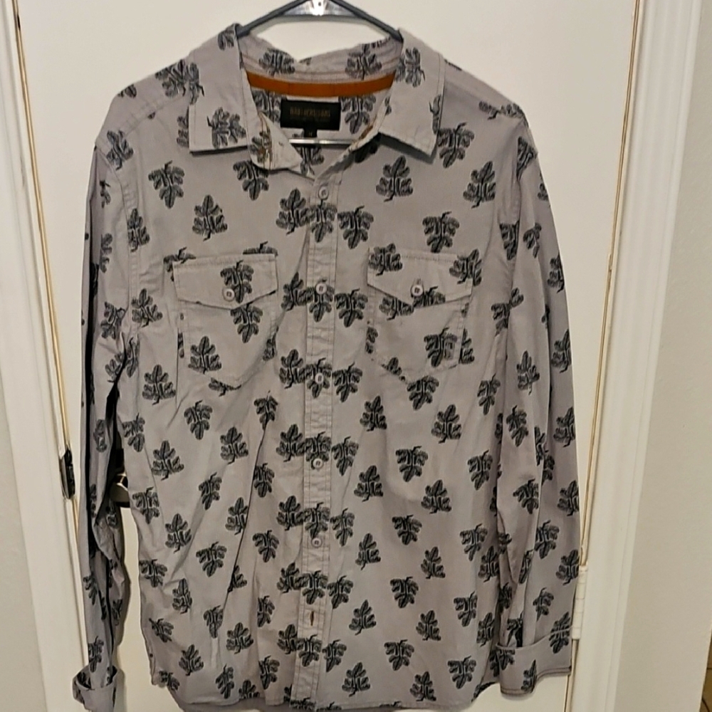 Brother/Sons Gray Button Up Shirt, Cowboy Button Up